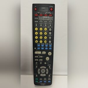 Denon RC-1030 Universal AV Receiver Remote - Black with Yellow & Blue Buttons Pr